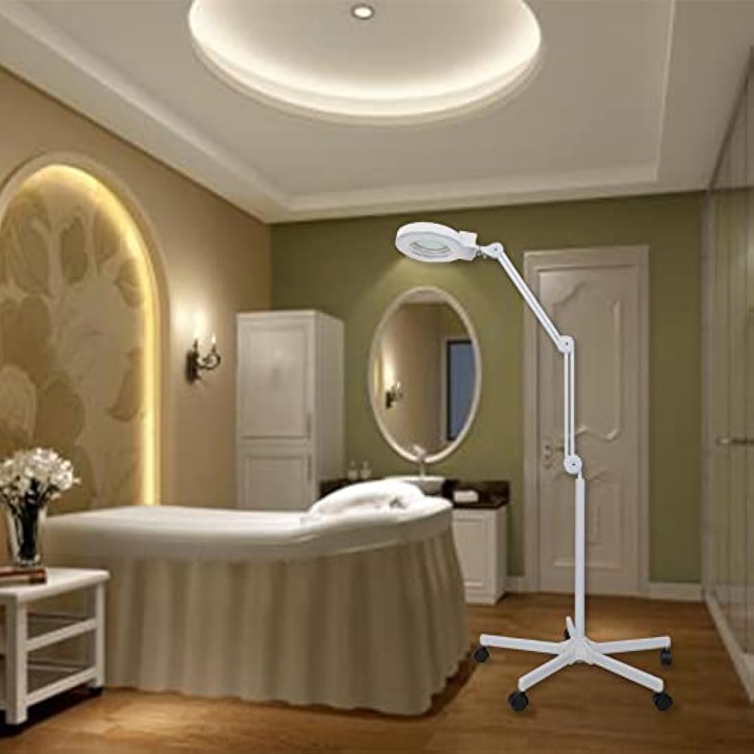 Sanqiao 5X LED Magnifying Floor Lamp - Adjustable Beauty & Tattoo Light