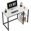 WOHOMO 100cm Computer Desk | Small Home Office Writing Table - White