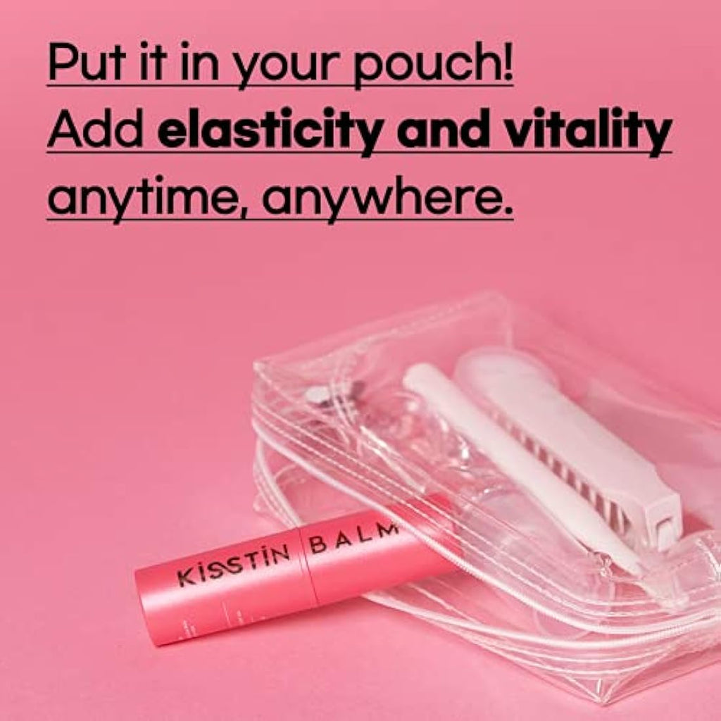 Kahi Kisstin Balm - Tinted Pink Lip Stick for Women, 0.31 oz Glossy