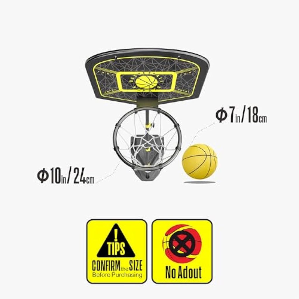 GILIKOKO Kids Basketball Hoop | 3.6-6.2ft Adjustable Steel Frame Stand