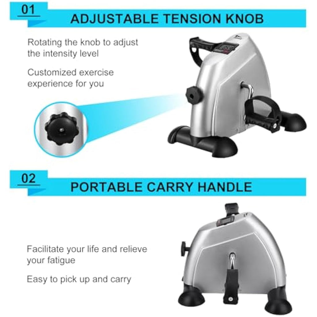 Jolof Store Mini Pedal Exerciser – Portable Home Leg and Arm Bike
