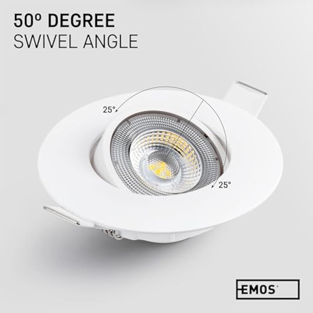 EMOS LED Recessed Ceiling Spotlights - 5W Warm White Ultra Slim, Pack of 12