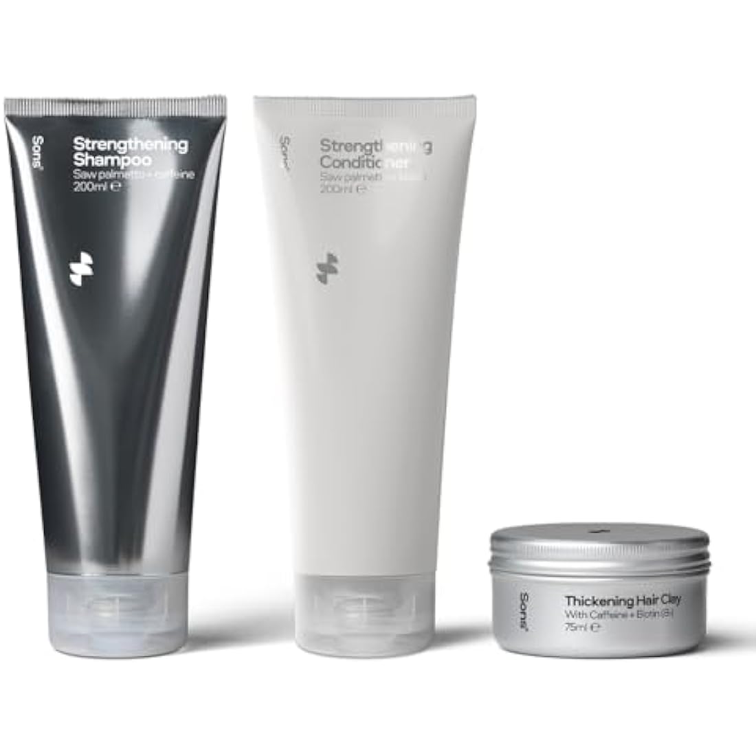 Sons Hair Growth Treatment Plan | DHT-Blocker Shampoo, Conditioner & Clay