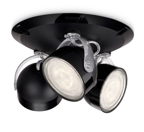 Philips Dyna LED 3-Bulb Ceiling Spotlight – Black Swivel Light