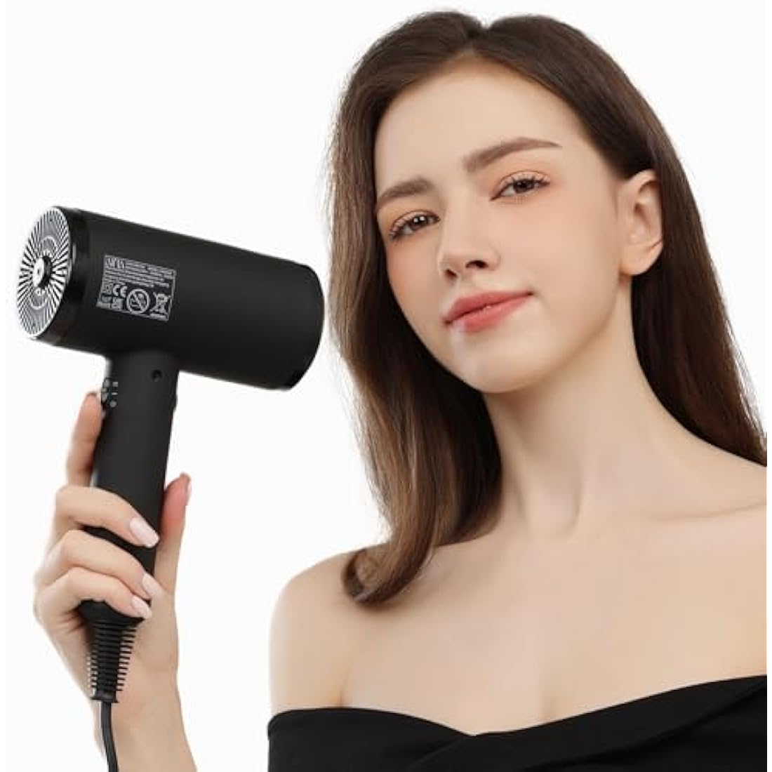 AINA Professional Ionic Hair Dryer | 150,000 RPM BLDC Motor - Black