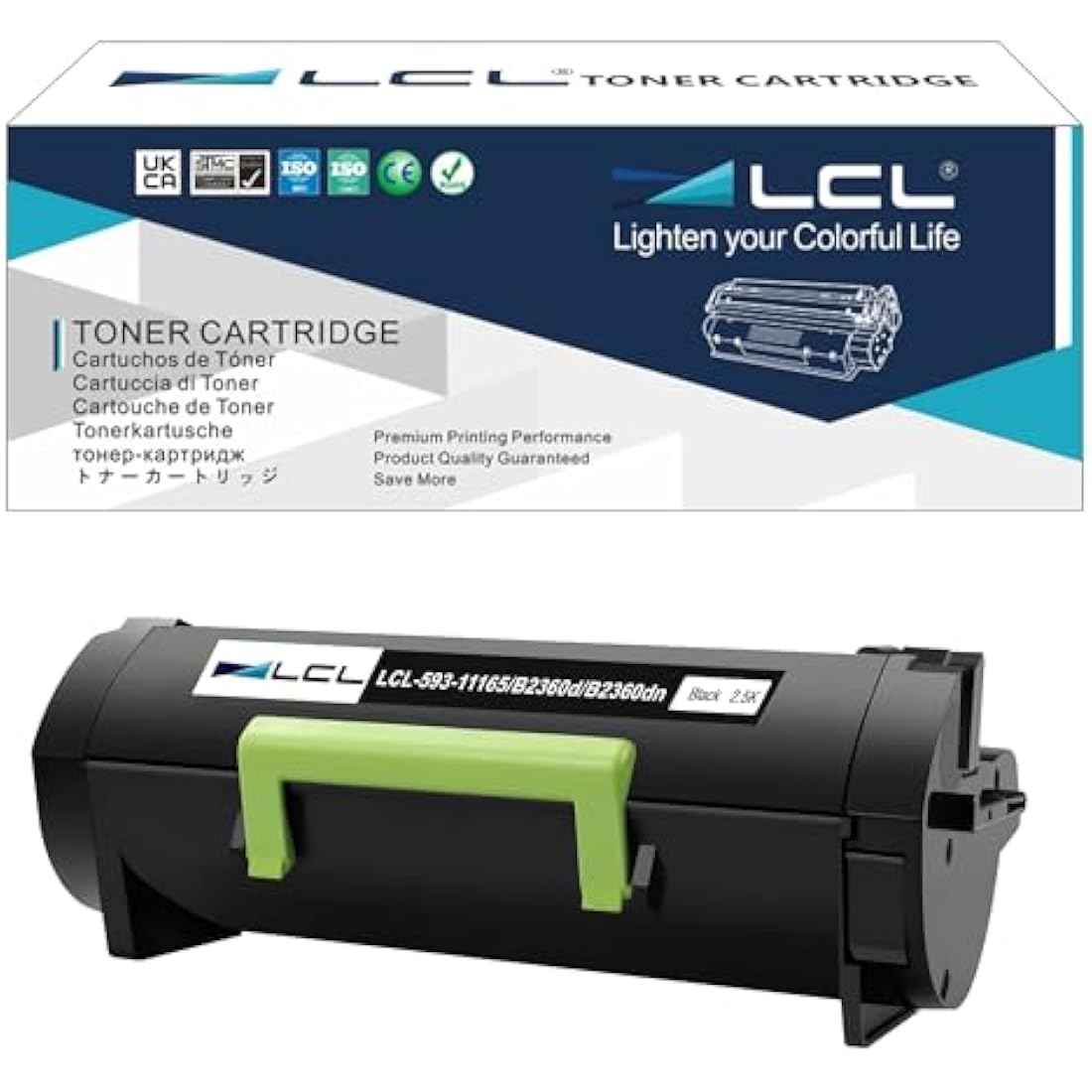 LCL Compatible Black Toner Cartridge for Dell B2360d B2360dn B3460dn