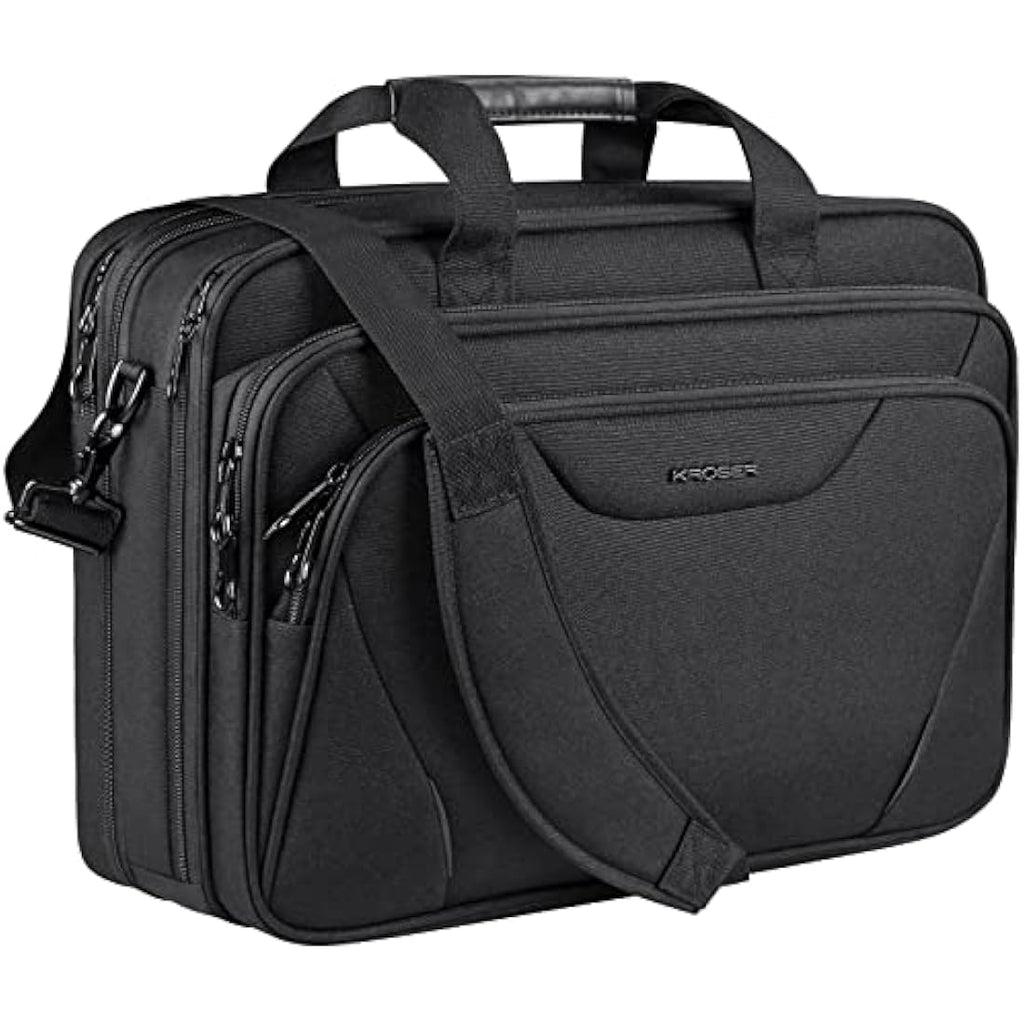 KROSER 17.3 Inch Laptop Briefcase | Water Resistant Expandable Bag