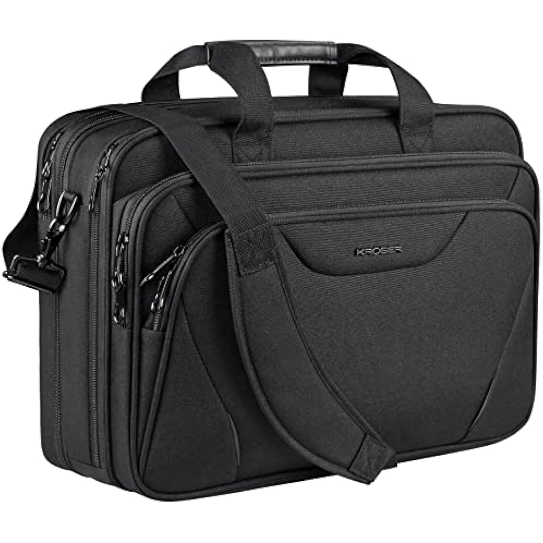 KROSER 17.3 Inch Laptop Briefcase | Water Resistant Expandable Bag
