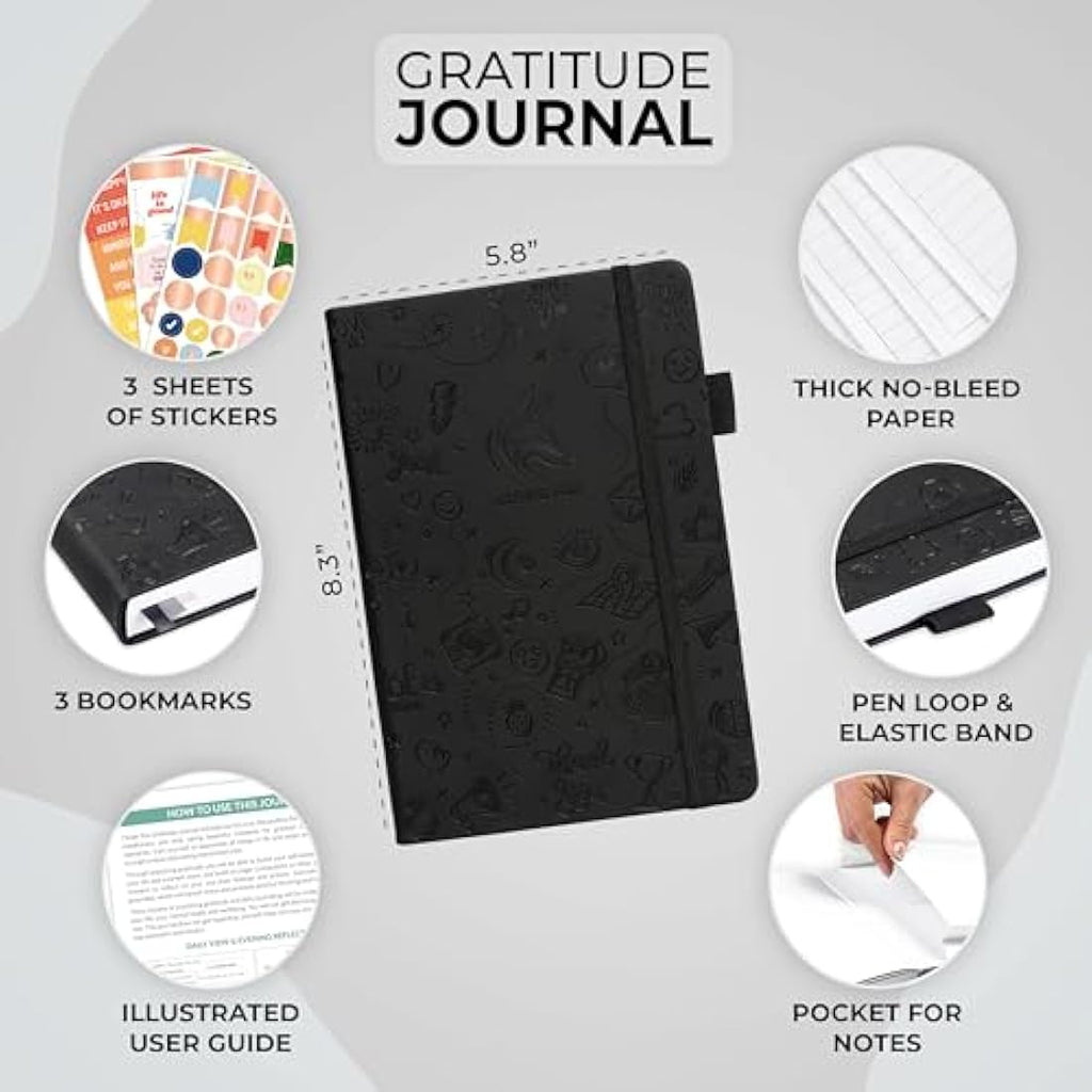 Clever Fox Gratitude Journal – A5 Vegan Leather Daily Reflection Notebook
