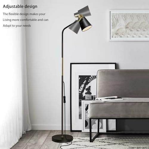 Jolof Store Industrial Floor Lamp – Adjustable Metal Task Lighting, Black