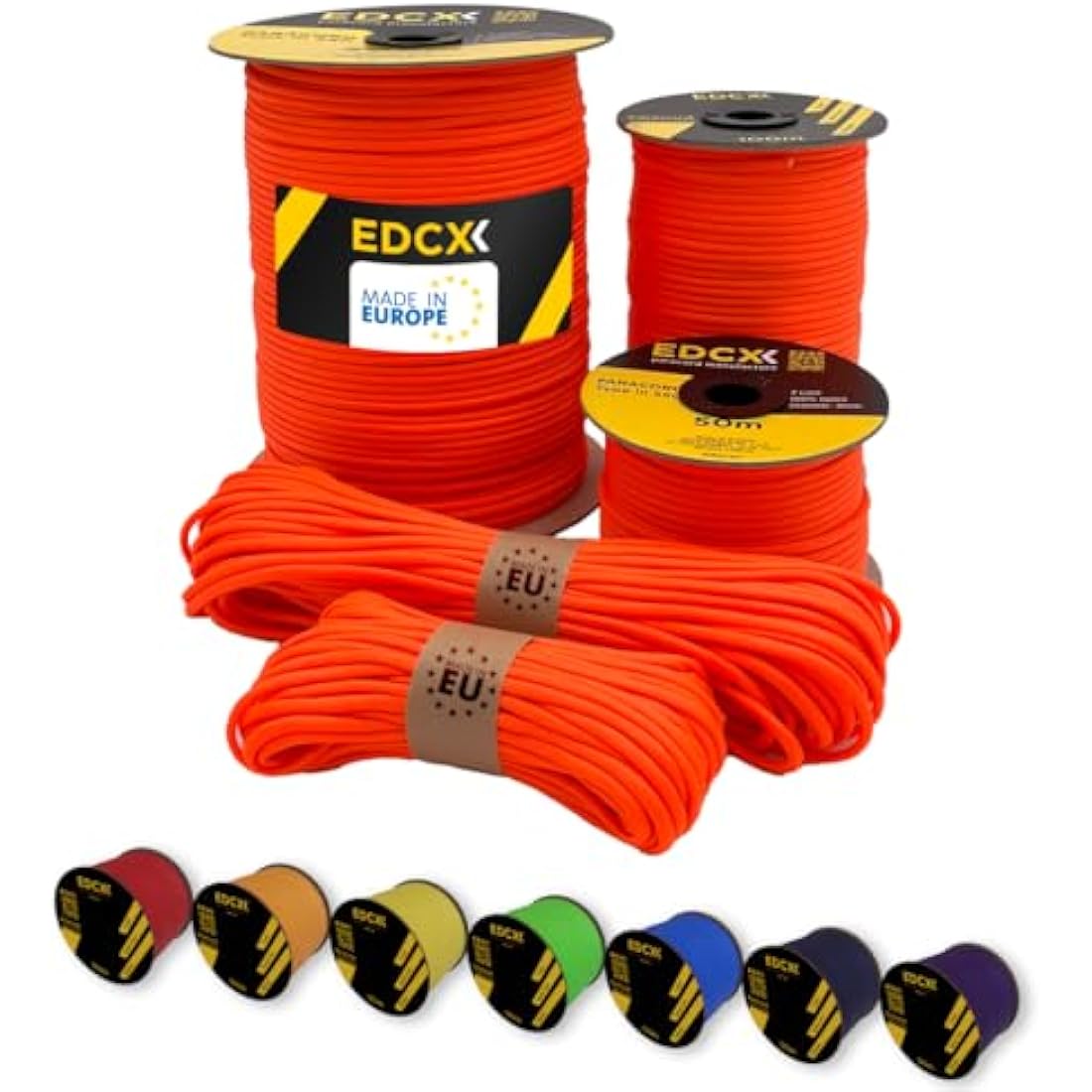 EDCX 550 Paracord Type III – 4mm Nylon Survival Rope for DIY & Camping