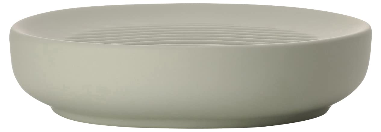 Zone Denmark Ume Ceramic Soap Tray – Soft Touch Green Round Dish