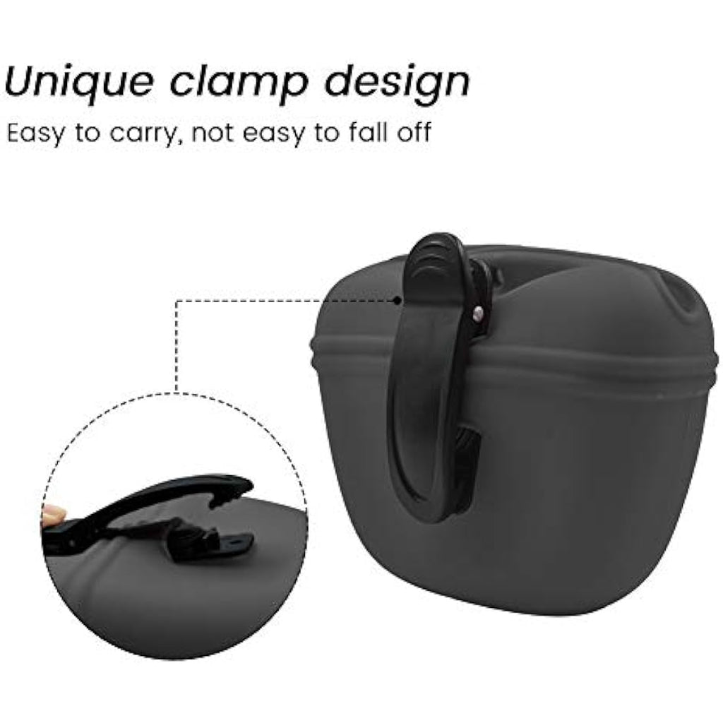 Silicone Dog Treat Pouch – Magnetic Training Bag with Clip