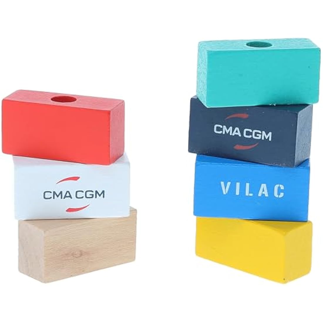 Vilac Wooden Jules Verne Container Ship – Stacking Toy for Kids