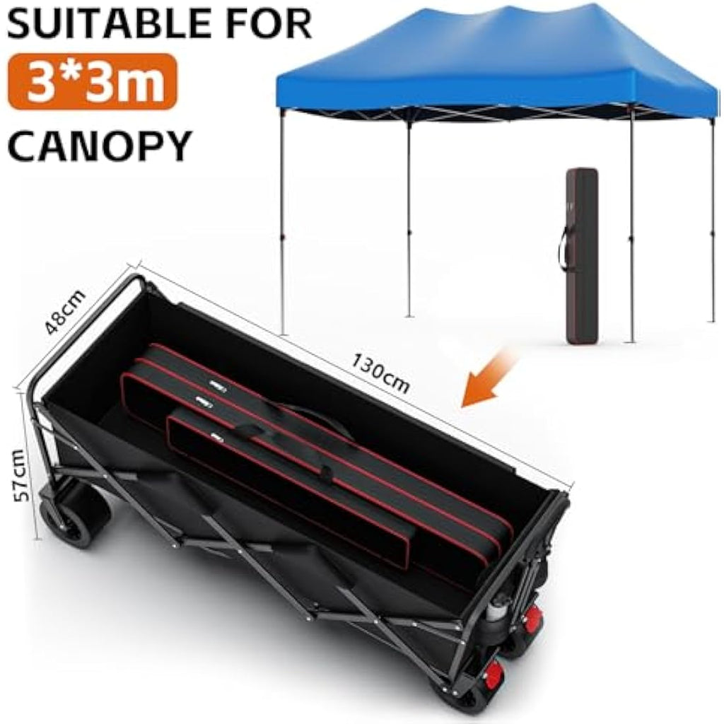 Morpilot Folding Camping Trolley | Heavy-Duty 330lbs All-Terrain Wagon