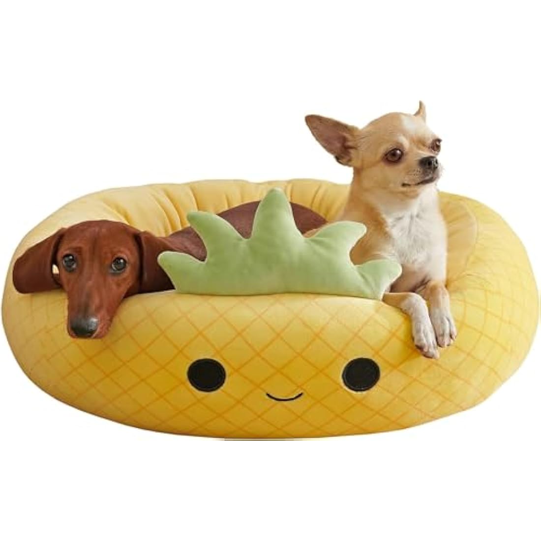Squishmallows Maui Pineapple Pet Bed – 30-Inch Large Ultrasoft Plush
