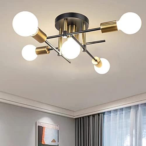 Modern Sputnik Chandelier – 5-Light Industrial Ceiling Light