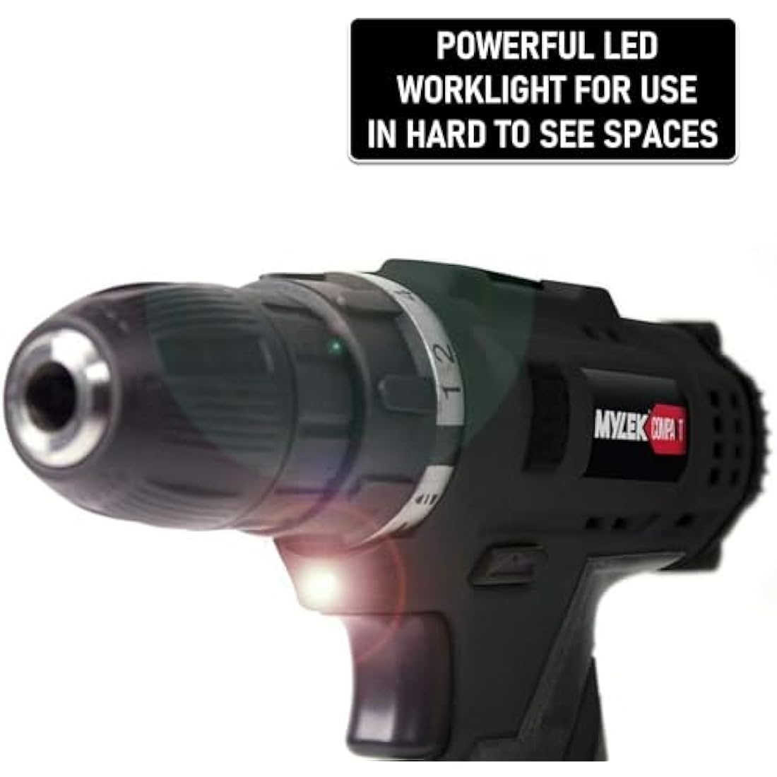 MYLEK 18V Cordless Drill & Electric Screwdriver Set with DIY Kit - Black