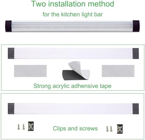 AlBOO Dimmable LED Under Cabinet Kitchen Lights – 28cm Warm White 3 Pack