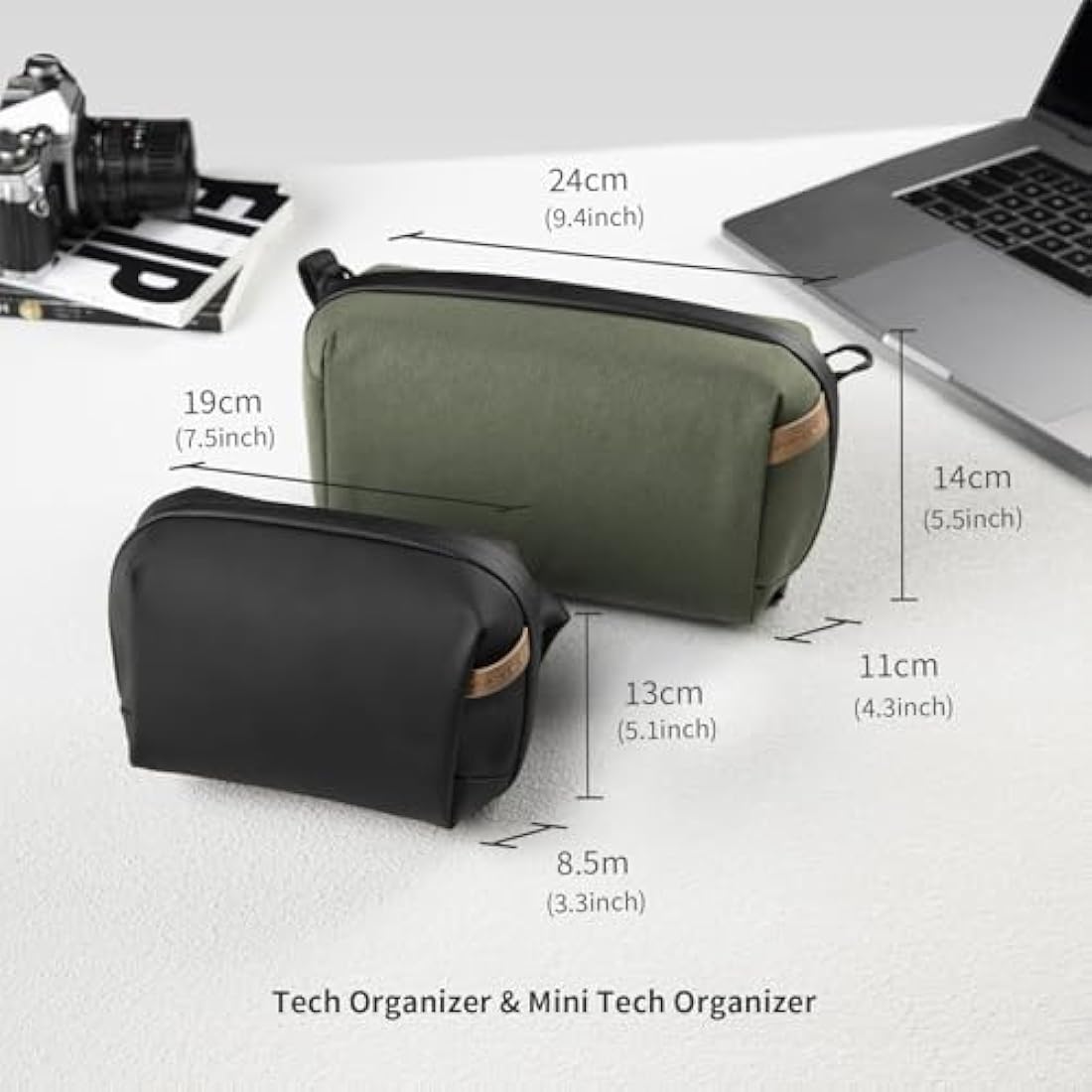 PGYTECH Tech Organizer Pouch | Waterproof Electronics Travel Bag, Green