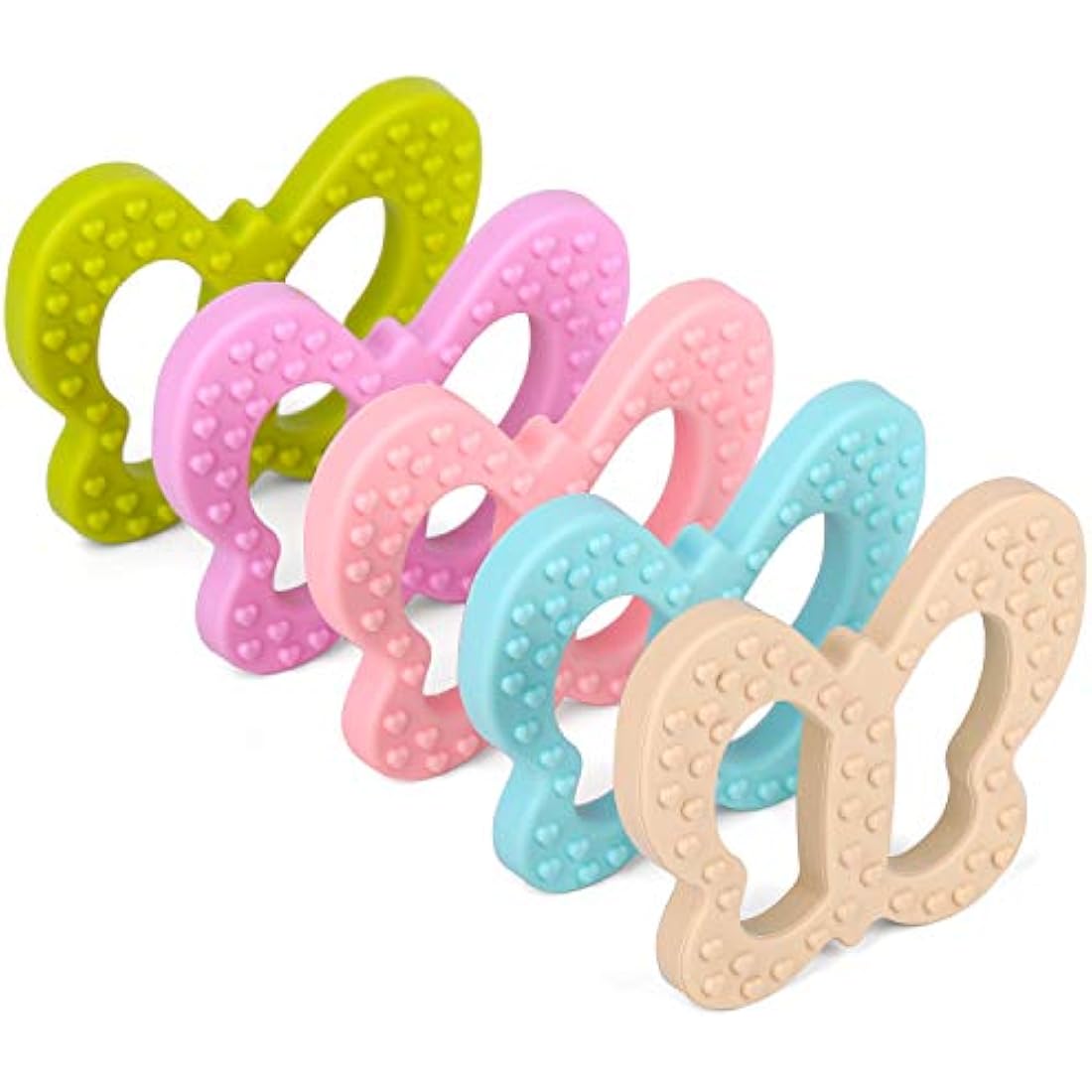 PREMYO Silicone Baby Teething Toy – BPA-Free Butterfly Teether, Turquoise