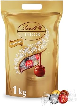 Lindt Lindor Assorted Chocolate Truffles – Bulk 1kg Bag (Approx. 80 Balls)