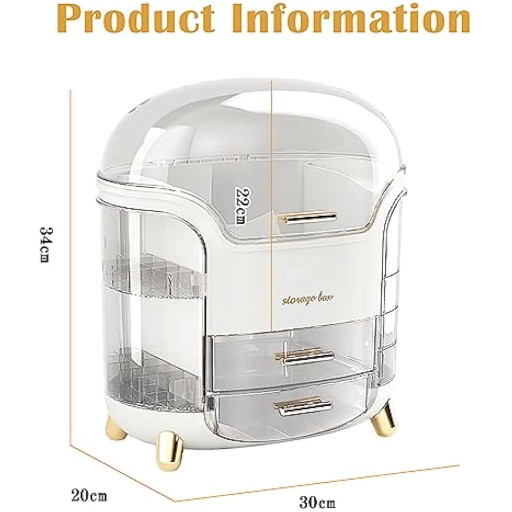 LZDMY Makeup Storage Organiser | Dustproof Acrylic Skincare Case
