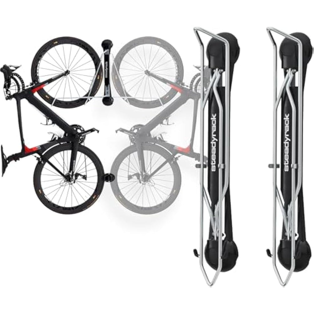 Steadyrack Classic Bike Rack – Vertical Wall Mount Swivel Storage