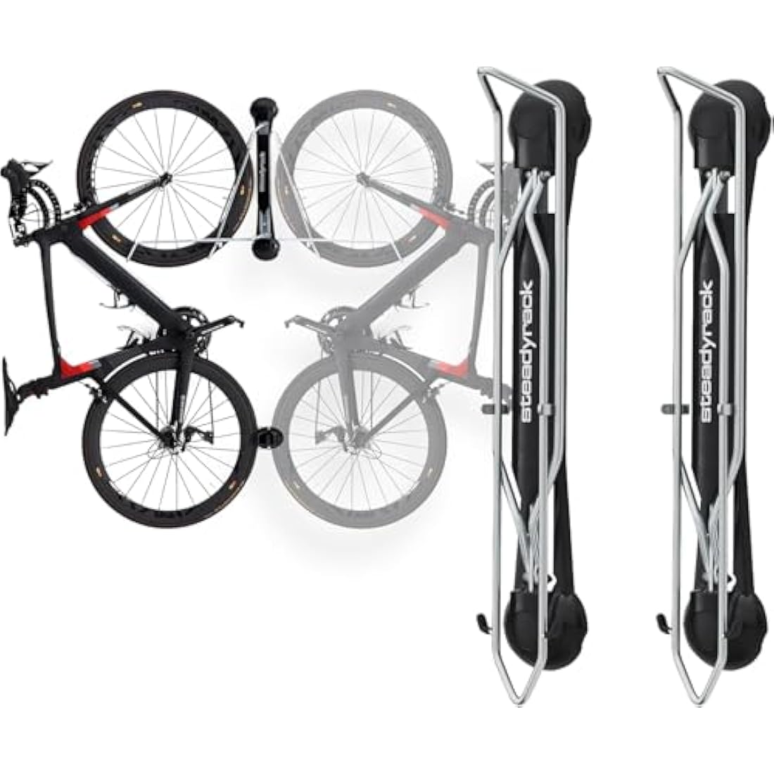 Steadyrack Classic Bike Rack – Vertical Wall Mount Swivel Storage
