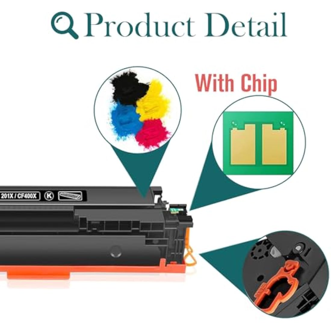 HenceBuy 201X High Yield Toner Cartridges for HP Color LaserJet Pro (4 Pack)