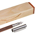 LACHIEVA Luxury Walnut Wood Fountain Pen with German Fine Nib