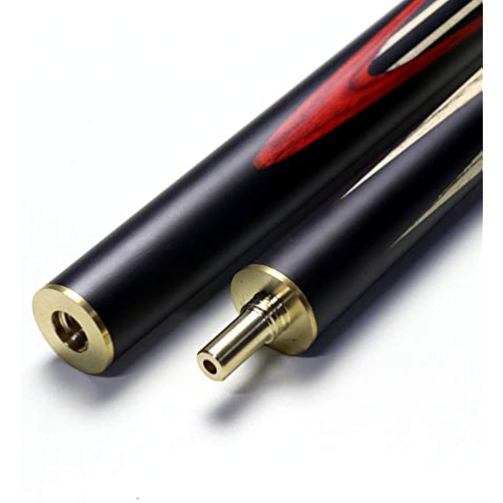 CUESOUL 57" Ebony Snooker Cue | 3/4 Jointed Ash Shaft with Union Jack Case
