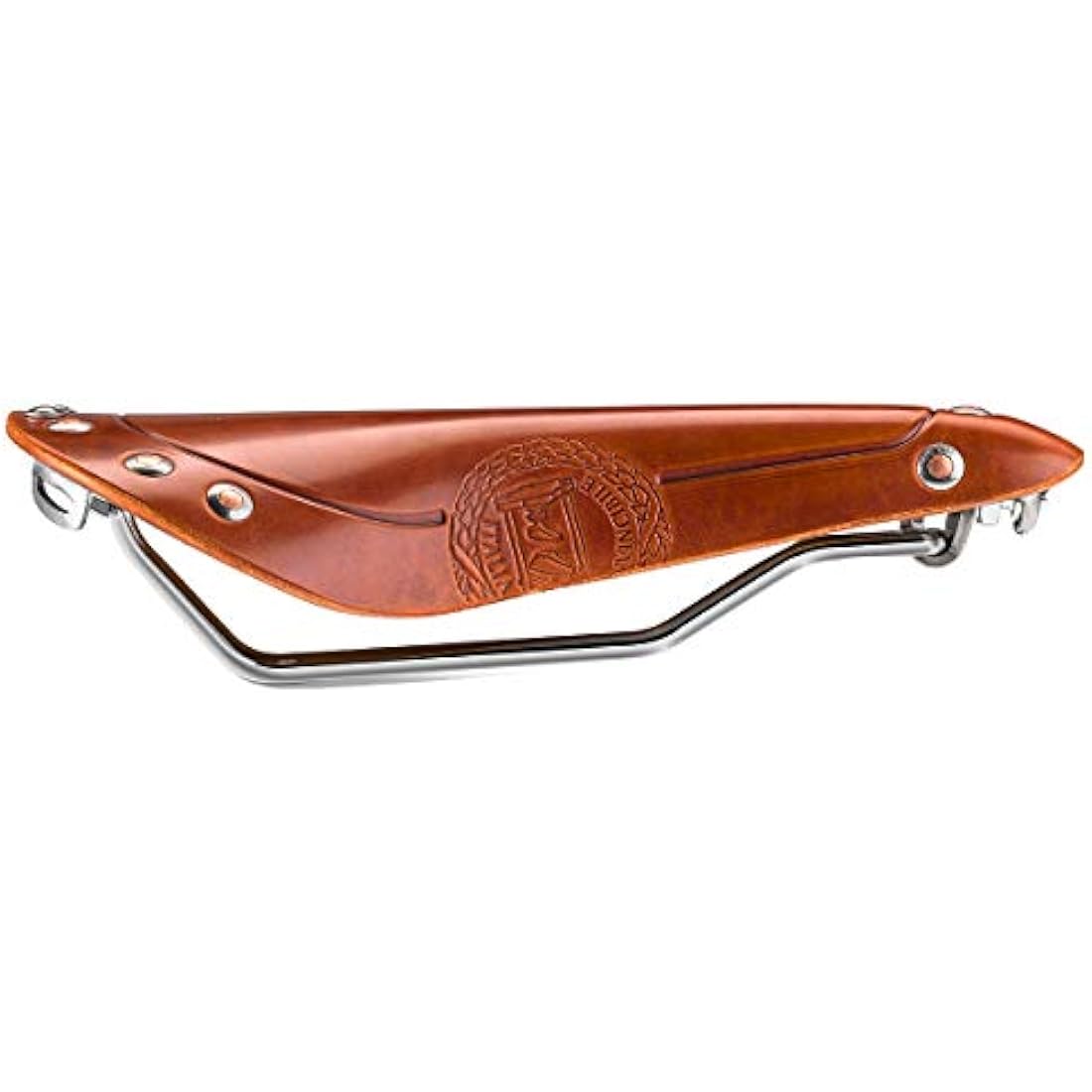 Sella Italia Leather Bike Saddle – Chromed Steel Vintage Road Seat