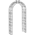 Dehner Belmont Metal Rose Arch – Black Weatherproof Garden Trellis