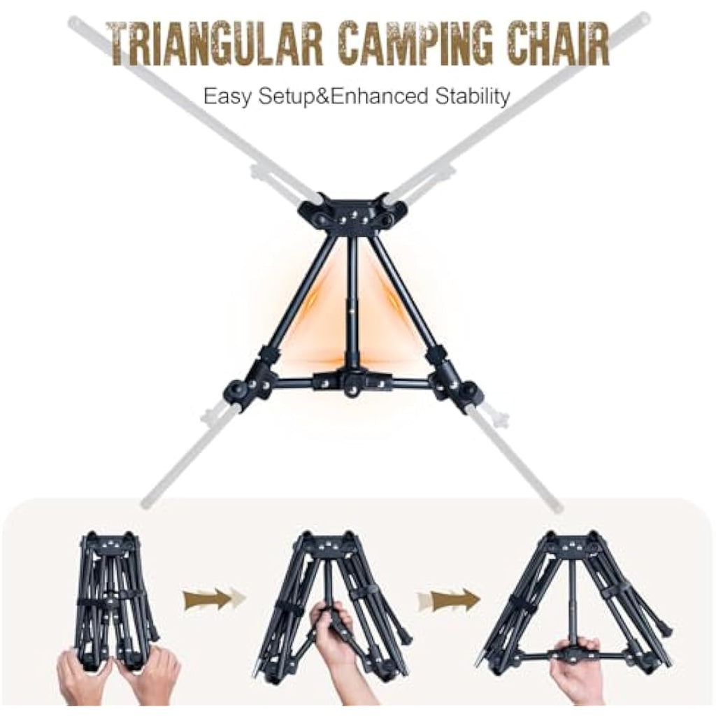 OneTigris Tigerblade Camping Chair – Lightweight 7075 Aluminum, 330lb Capacity
