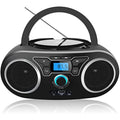 Portable CD Player – Bluetooth Boombox with FM Radio & USB