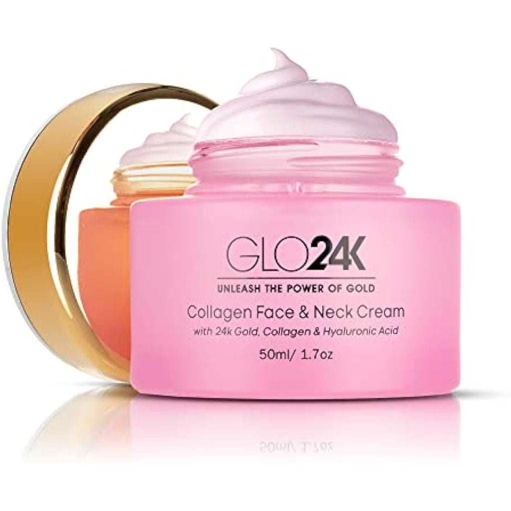 GLO24K Collagen Face & Neck Cream with 24k Gold & Hyaluronic Acid