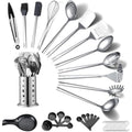 ReaNea 40-Piece Stainless Steel Kitchen Utensils Set with Holder