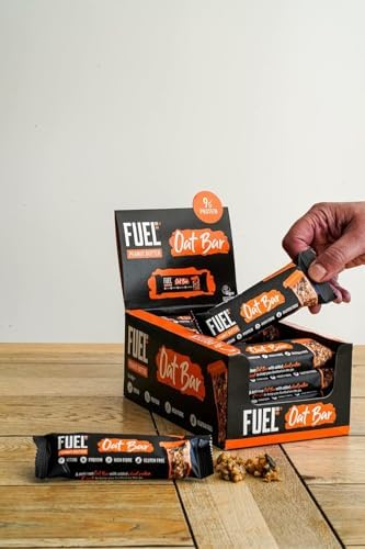 FUEL10K Peanut Butter Oat Bars | High Protein Vegan Snacks | 16 x 45g