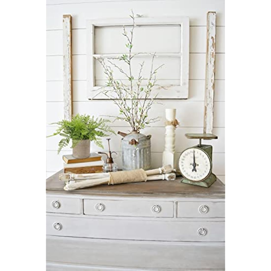 Artificial Rabbit's Foot Fern - Faux Potted Plant for Home Decor