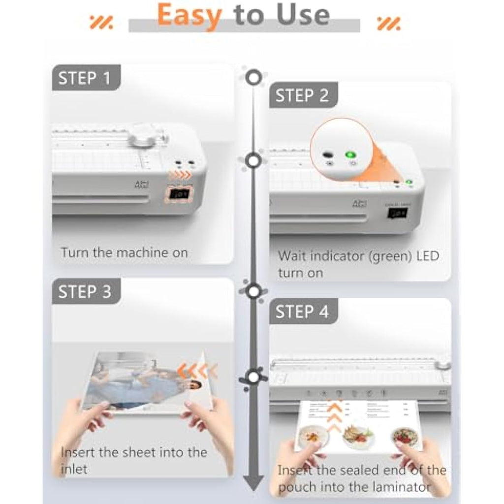 Raycial A3 Laminator Machine | Fast Warm-up Thermal & Cold Lamination