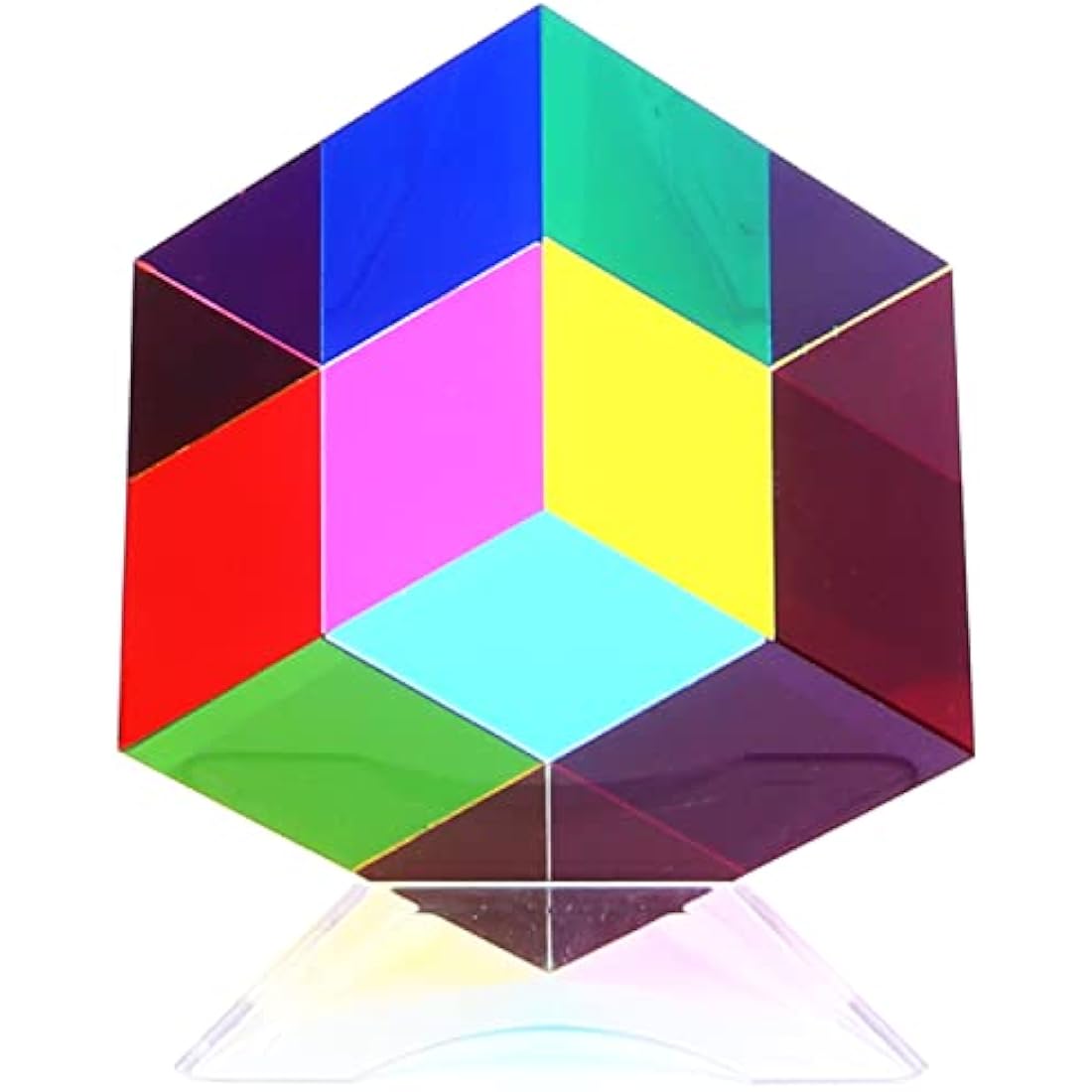 iKeelo Colour Cube (60mm) with Stand | Subtractive Color STEM Toy