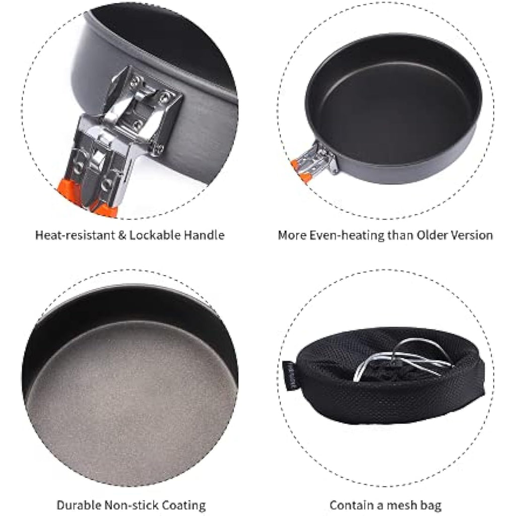 Fire-Maple Nonstick Camping Frying Pan | Folding Handle Skillet