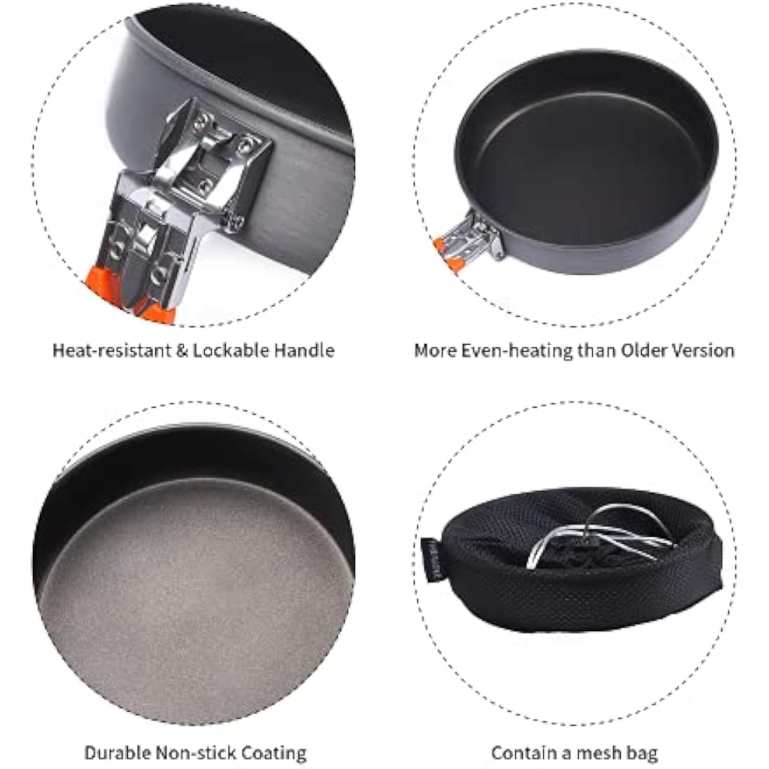 Fire-Maple Nonstick Camping Frying Pan | Folding Handle Skillet