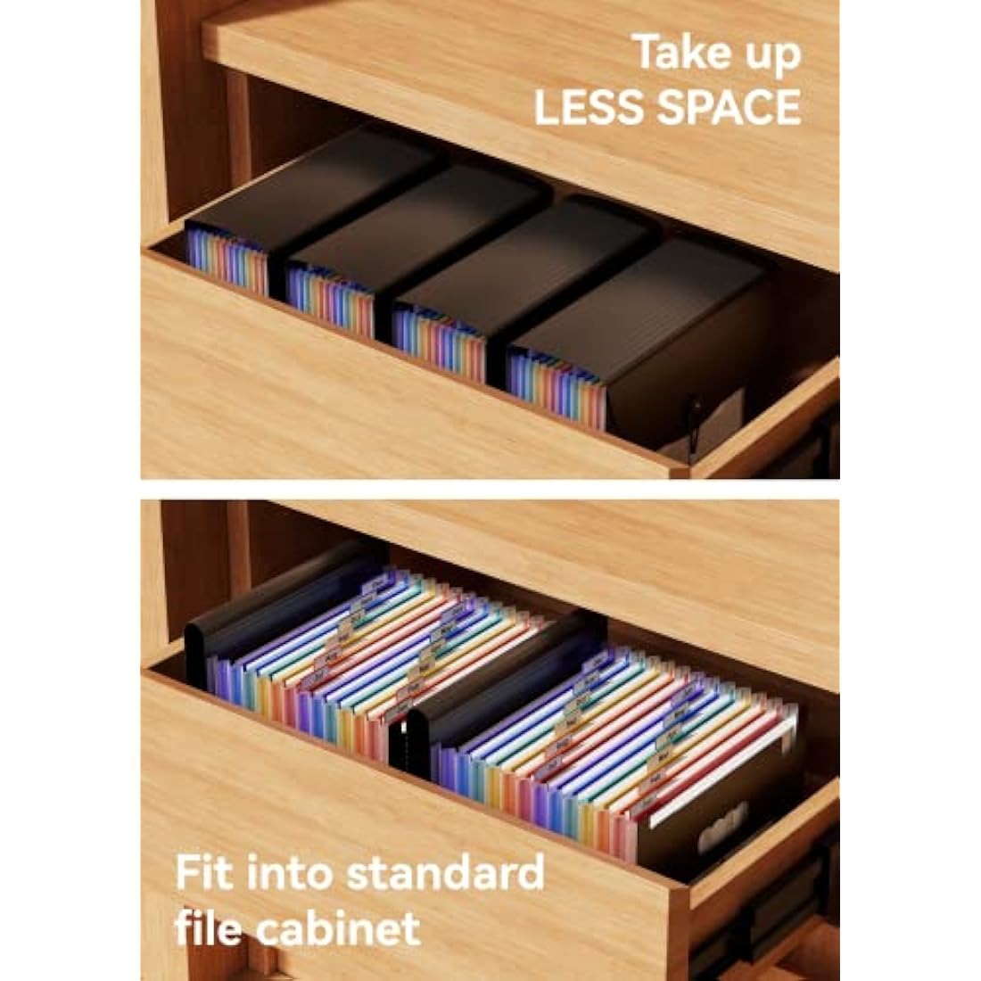 ABC life 12 Pockets Expanding File Folder | A4 Desktop Document Organiser