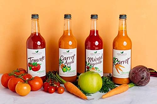 James White Organic Carrot and Apple Juice - Vegan & No Added Sugar - 6x750ml