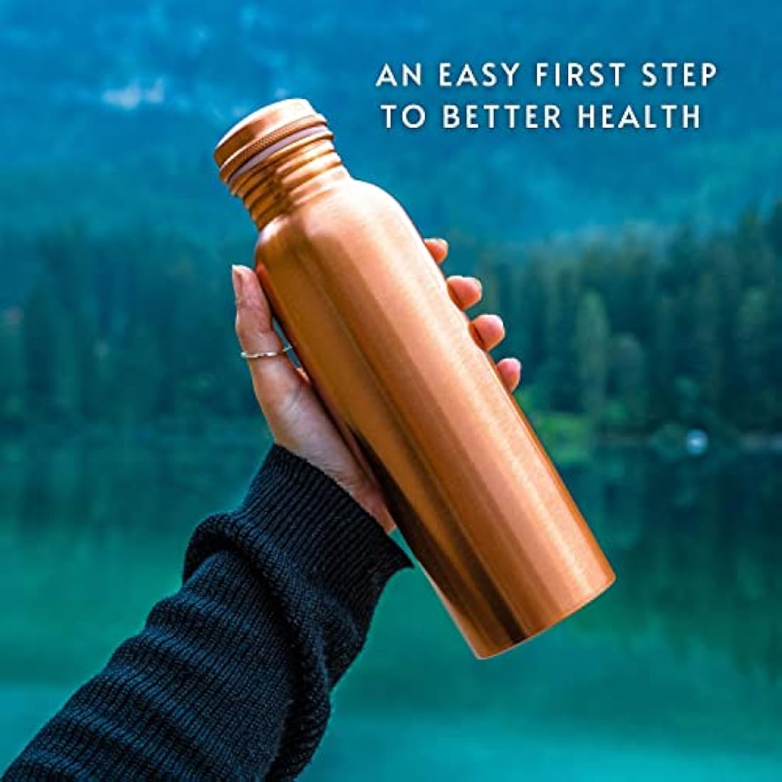 Kosdeg Pure Copper Water Bottle – 34 Oz Ayurvedic Hydration Vessel