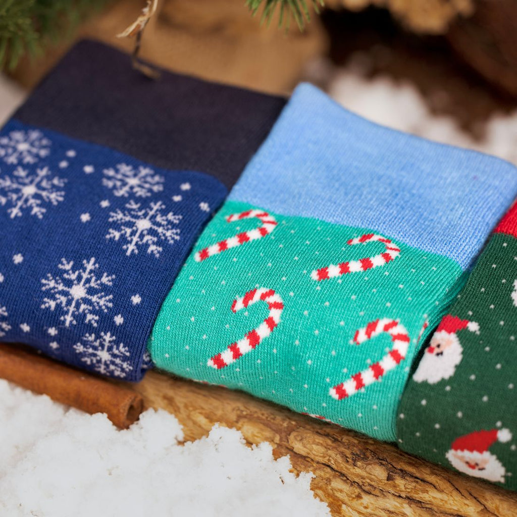 Swole Panda Candy Cane Bamboo Socks – Festive Christmas Holiday Hosiery