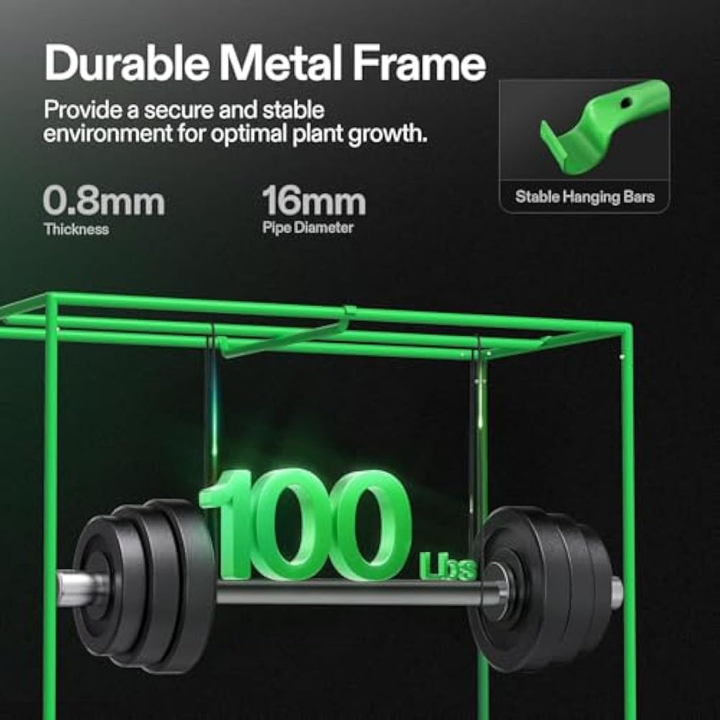 VIVOSUN Mylar Grow Tent - 120x60x150cm Reflective Indoor Hydroponics
