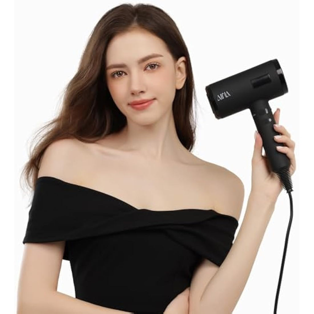 AINA Professional Ionic Hair Dryer | 150,000 RPM BLDC Motor - Black